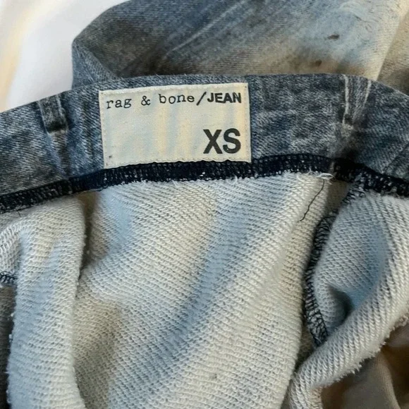 Rag & bone miramar jogger denim heavily distressed sweatpants french terry XS - Picture 7 of 8